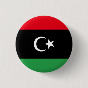 Flag of Libya 3 Cm Round Badge