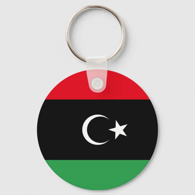 Flag of Libya Key Ring (Front)