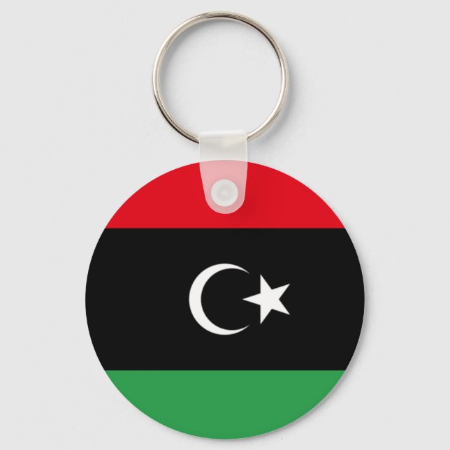 Flag of Libya Key Ring (Front)