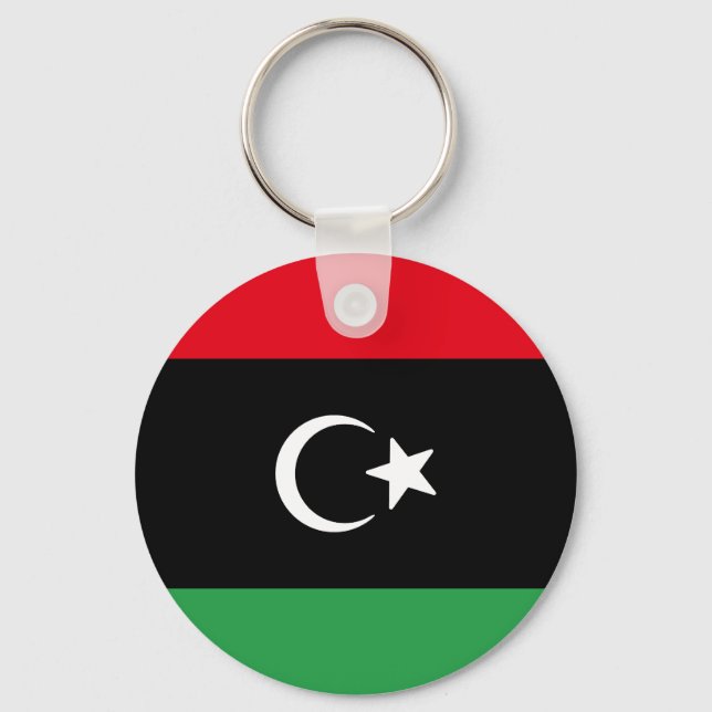 Flag of Libya Key Ring (Front)