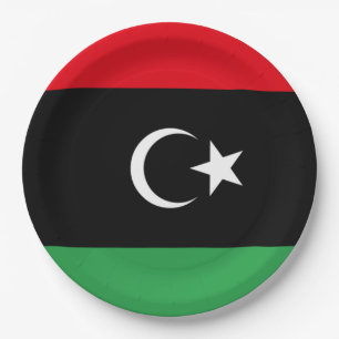 Flag of Libya Paper Plate