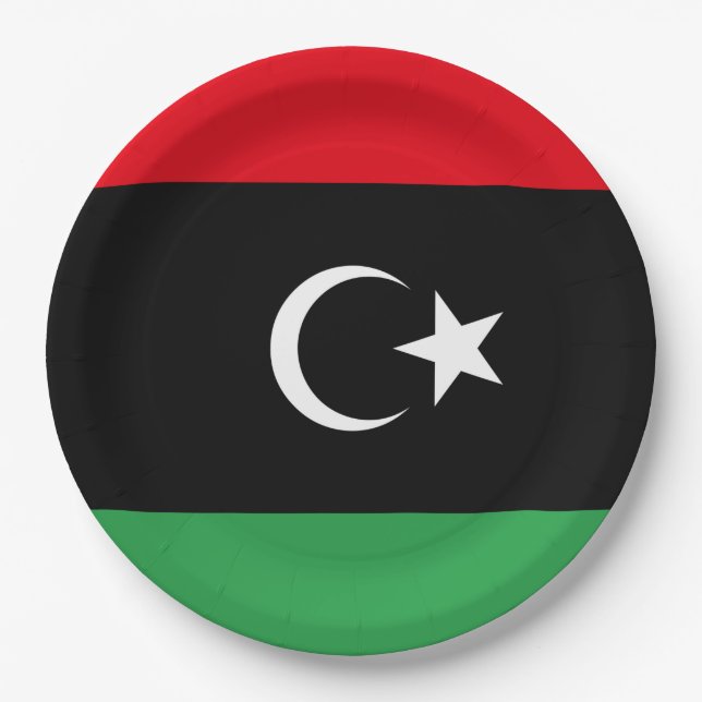 Flag of Libya Paper Plate (Front)