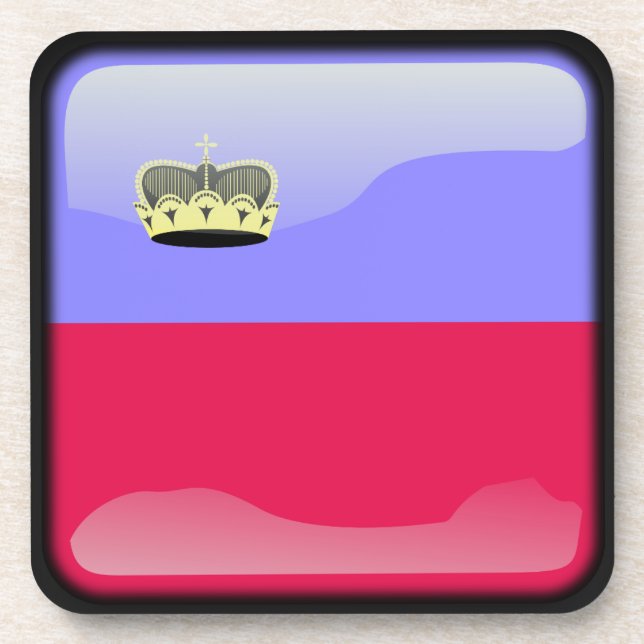 Flag of Liechtenstein Coaster (Front)
