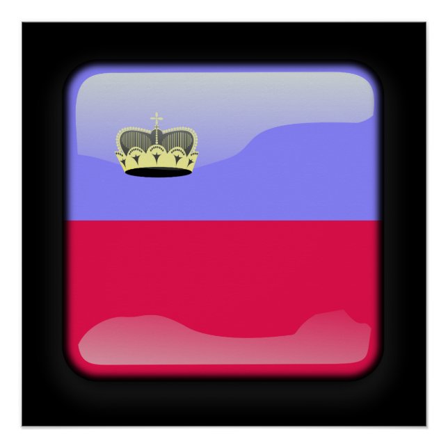Flag of Liechtenstein Poster (Front)