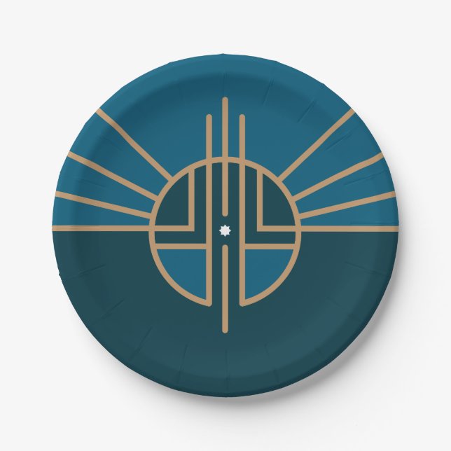 Flag of Lincoln, Nebraska Paper Plate (Front)