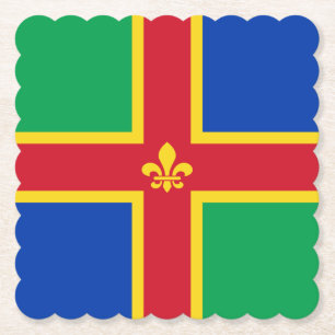 Flag of Lincolnshire Paper Coaster