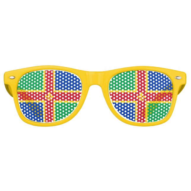 Flag of Lincolnshire Retro Sunglasses (Front)