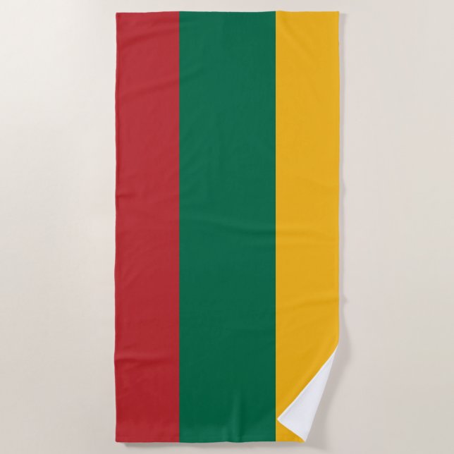 Flag of Lithuania Beach Towel (Front)