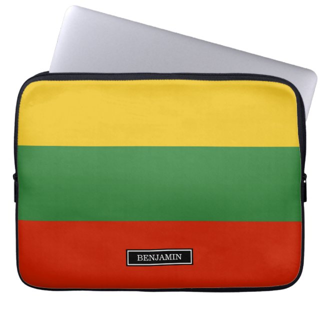 Flag of Lithuania Laptop Sleeve (Front)