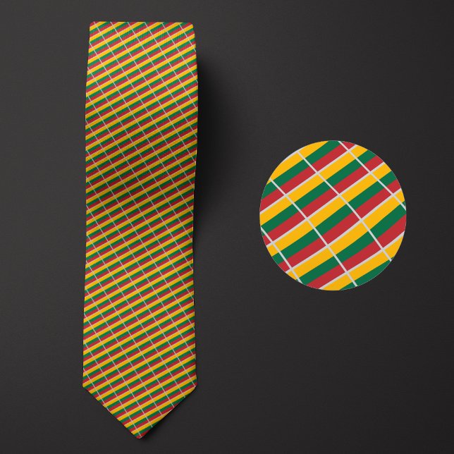 Flag of Lithuania Pattern Necktie highlights the n (Creator Uploaded)