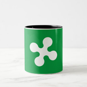 Flag of Lombardia (Italy)  Two-Tone Coffee Mug