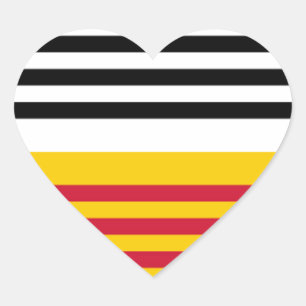 Flag of Loon op Zand Heart Sticker