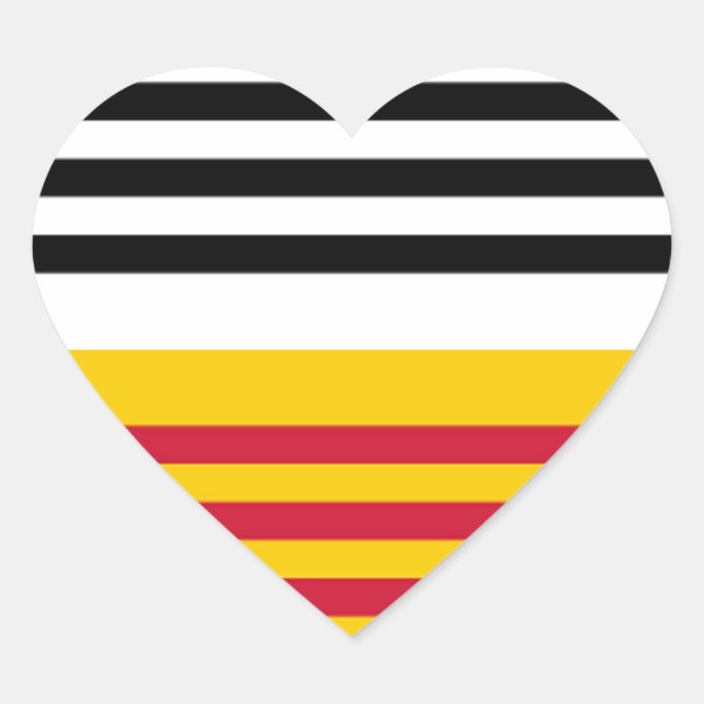 Flag of Loon op Zand Heart Sticker (Front)