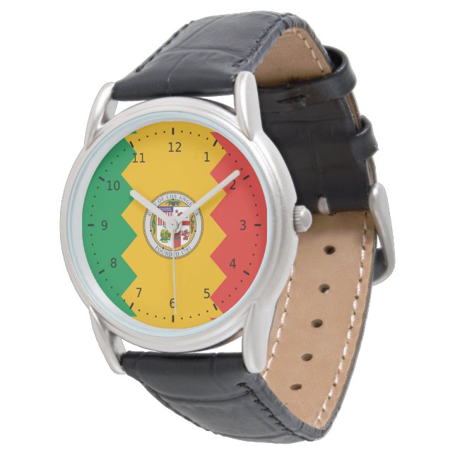 Flag of Los Angeles, California Watch (Angled)