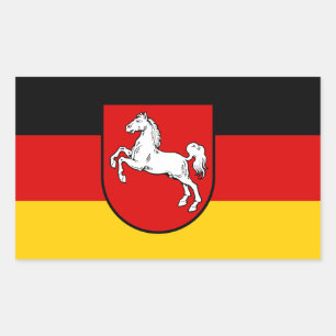 Flag of Lower Saxony Rectangular Sticker