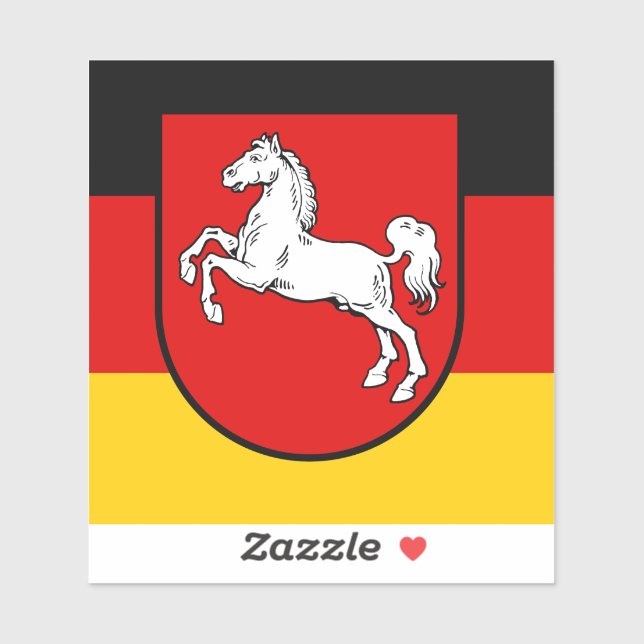 Flag of Lower Saxony Vinyl Sticker (Sheet)