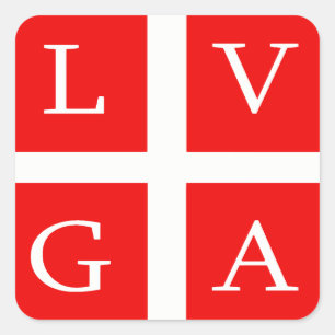 Flag of Lugano, Switzerland Square Sticker