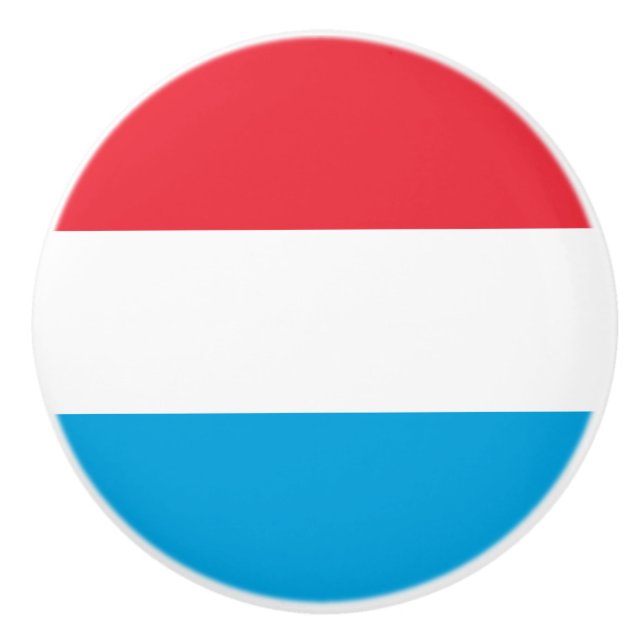 Flag of Luxembourg Ceramic Knob (Front)