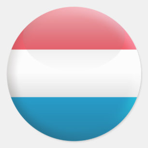 Flag of Luxembourg Classic Round Sticker