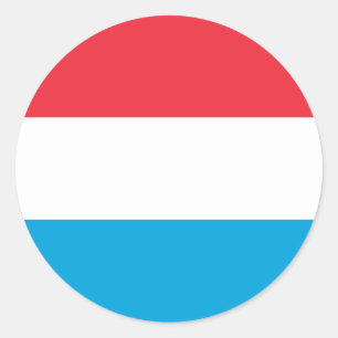 Flag of Luxembourg Classic Round Sticker
