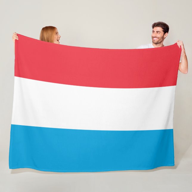 Flag of Luxembourg Fleece Blanket (In Situ)