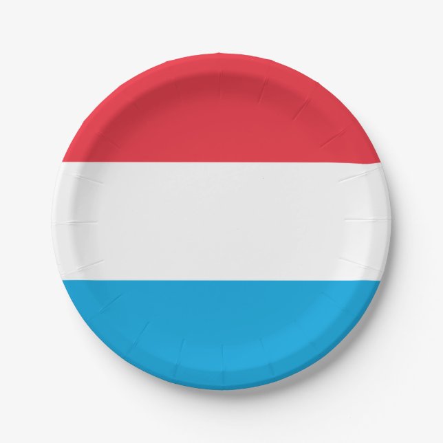 Flag of Luxembourg Paper Plates (Front)