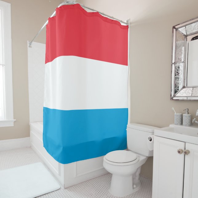 Flag of Luxembourg Shower Curtain (In Situ)