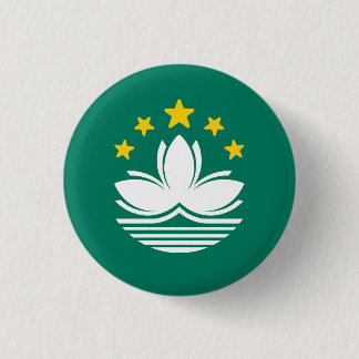 Flag of Macau 3 Cm Round Badge