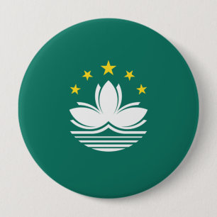 Flag of Macau (Chinese Region) 10 Cm Round Badge