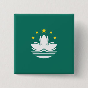 Flag of Macau (Chinese Region) 15 Cm Square Badge
