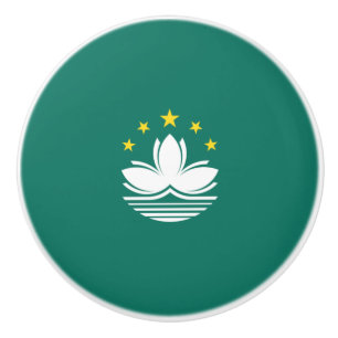 Flag of Macau (Chinese Region) Ceramic Knob