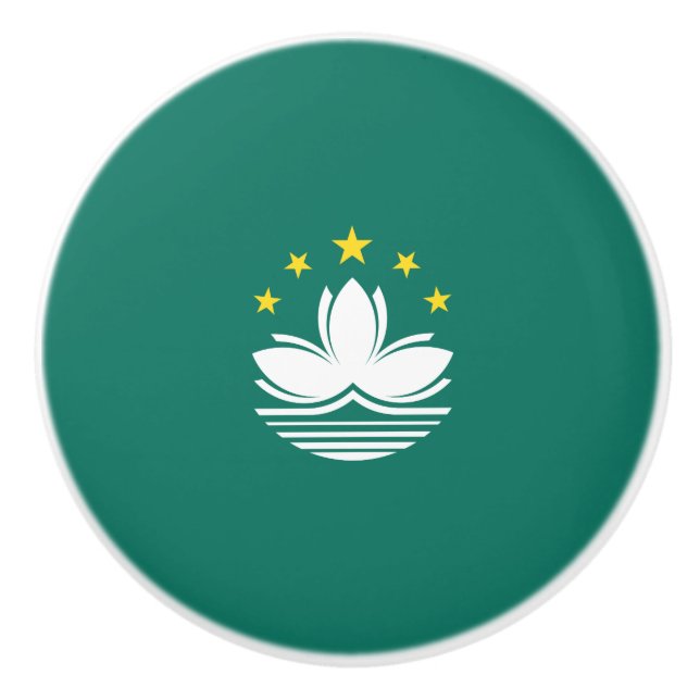 Flag of Macau (Chinese Region) Ceramic Knob (Front)