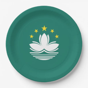 Flag of Macau (Chinese Region) Paper Plate