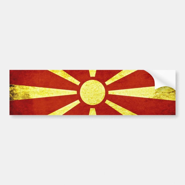Flag of Macedonia Bumper Sticker (Front)
