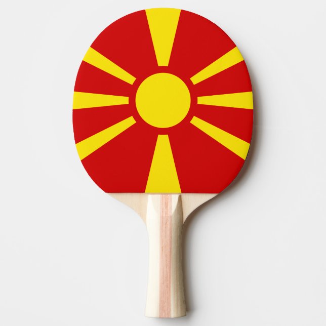 Flag of Macedonia Ping Pong Paddle (Front)