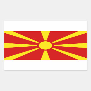 Flag of Macedonia Rectangular Sticker