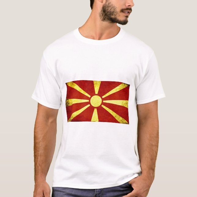 Flag of Macedonia T-Shirt (Front)