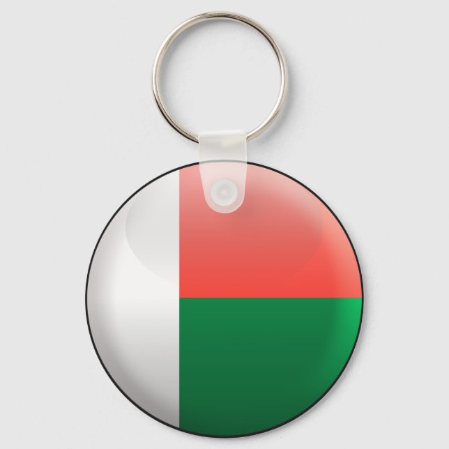 Flag of Madagascar Key Ring (Front)