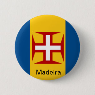Flag of Madeira 6 Cm Round Badge