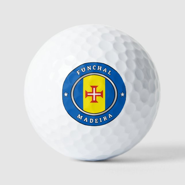 Flag Of Madeira & Text Golf Balls (Front)