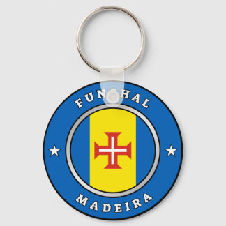 Flag Of Madeira & Text Key Ring