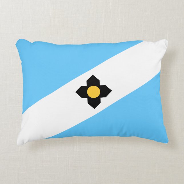 Flag of Madison, Wisconsin Decorative Cushion (Front)