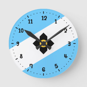 Flag of Madison, Wisconsin Round Clock