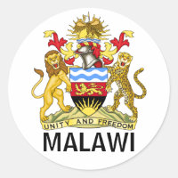 Flag of Malawi Classic Round Sticker