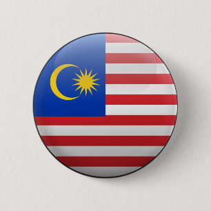 Flag of Malaysia 6 Cm Round Badge