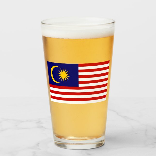 Flag of Malaysia Glass (Front Filled)