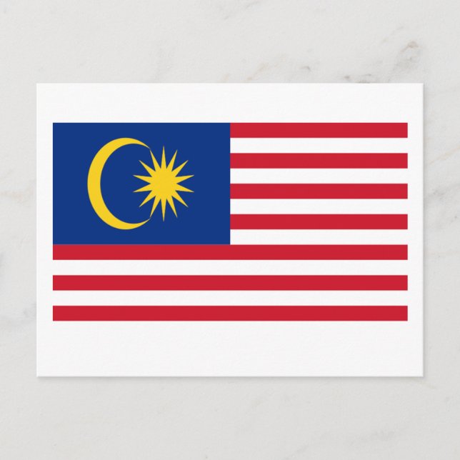 Flag of Malaysia Postcard (Front)