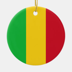 Flag of Mali Ceramic Tree Decoration