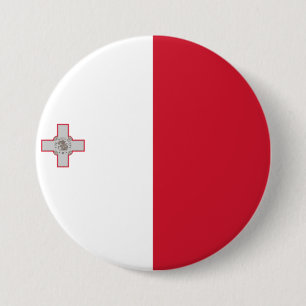 Flag of Malta 7.5 Cm Round Badge