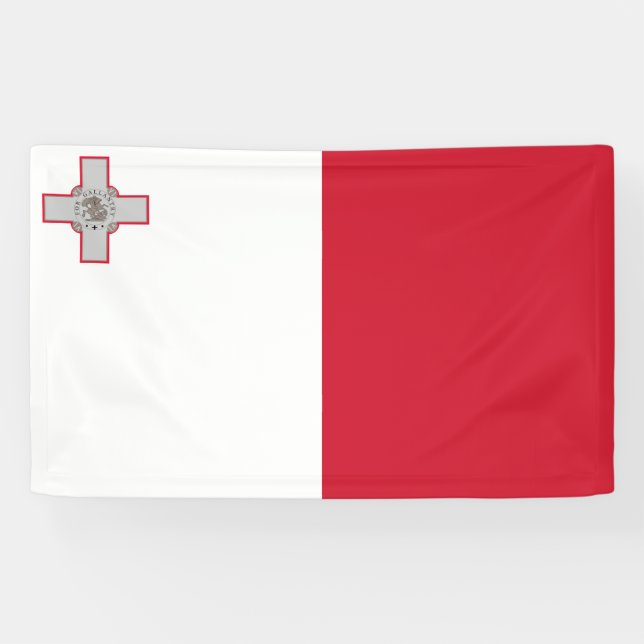 Flag of Malta Banner (Horizontal)